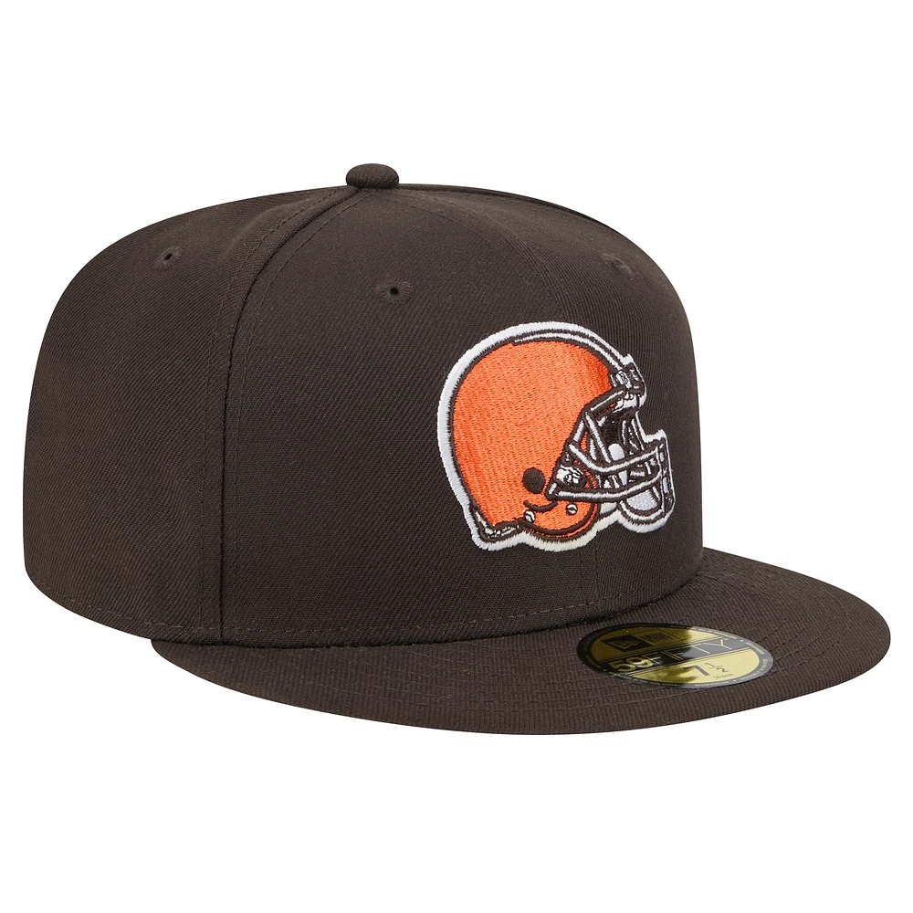 Men's New Era Brown Cleveland Browns  Main 59FIFTY Fitted Hat