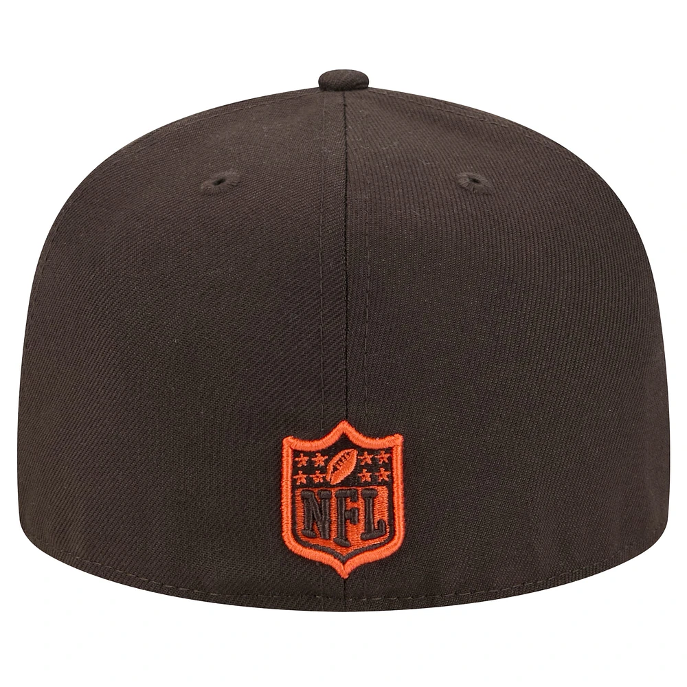 Men's New Era Brown Cleveland Browns  Main 59FIFTY Fitted Hat