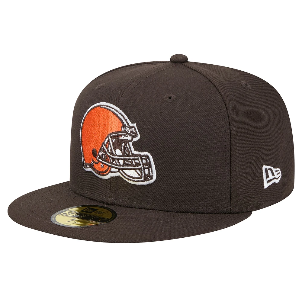 Men's New Era Brown Cleveland Browns  Main 59FIFTY Fitted Hat