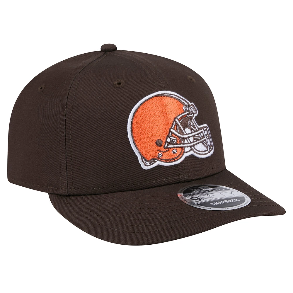 Men's New Era Brown Cleveland Browns Main Low Profile 9FIFTY Snapback Hat