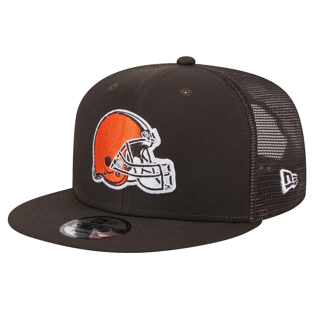 Casquette à visière plate Cleveland Browns Main Trucker 9FIFTY de New Era pour homme