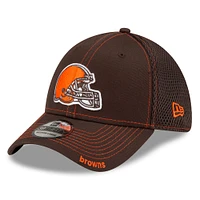 Casquette flex Neo 39THIRTY Cleveland Browns New Era pour hommes, marron