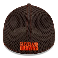 Casquette flex Neo 39THIRTY Cleveland Browns New Era pour hommes, marron