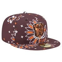 Men's New Era Brown Cleveland Browns Paisley 59FIFTY Fitted Hat
