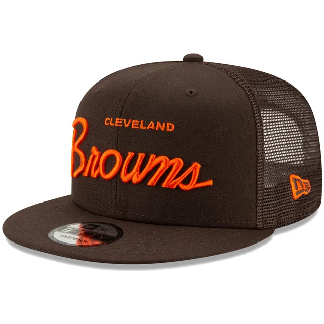 47 Brand Gray, Brown Cleveland Browns Pixelation Trophy Flex Hat in White  for Men