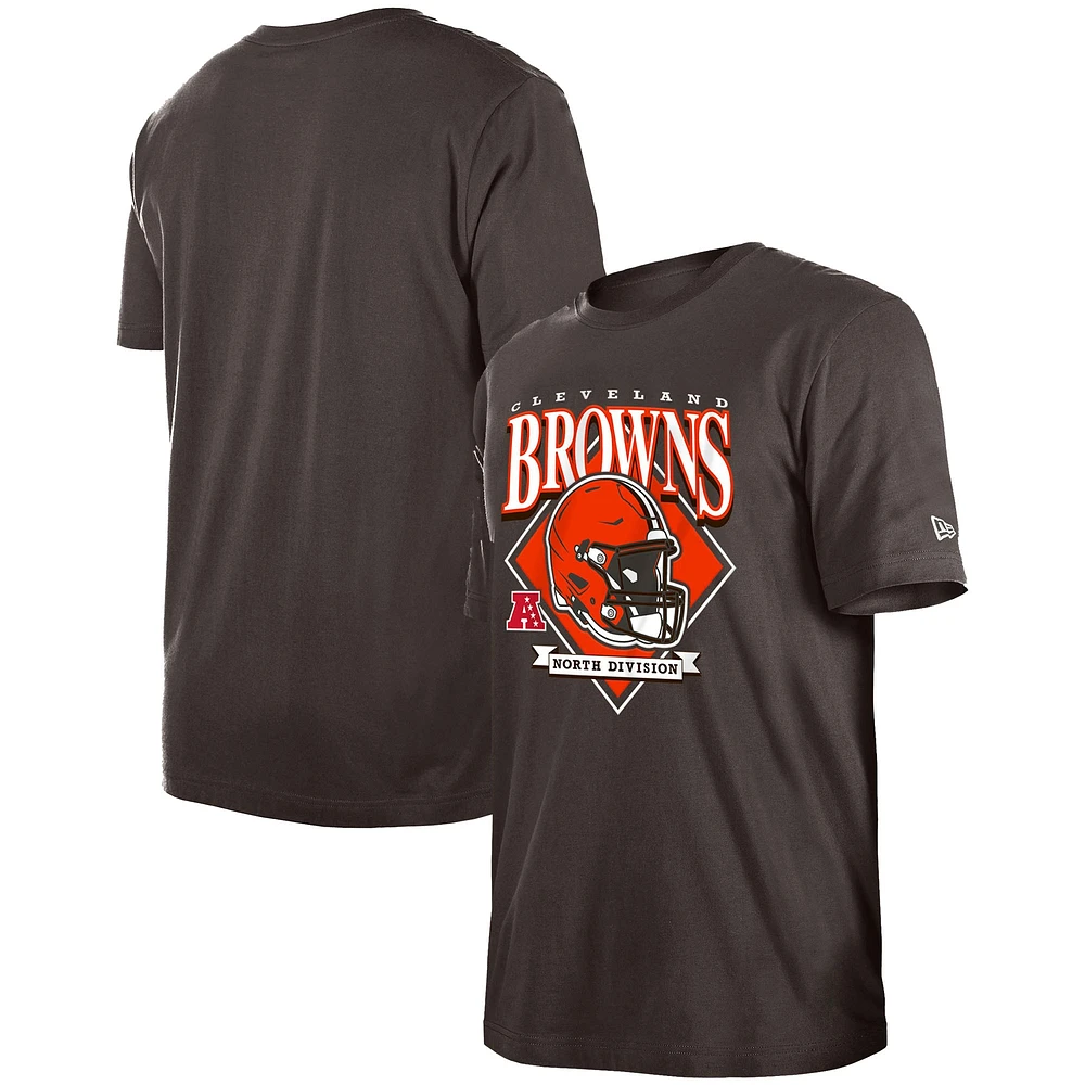 T-shirt à logo de l'équipe des Cleveland Browns New Era pour homme, marron