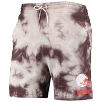 Men's New Era Brown Cleveland Browns Tie-Dye Shorts