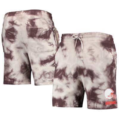 Men's New Era Brown Cleveland Browns Tie-Dye Shorts