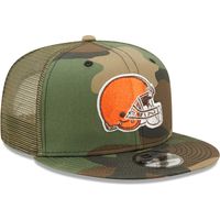 Men's New Era Camo/Olive Cleveland Browns Trucker 9FIFTY - Snapback Hat