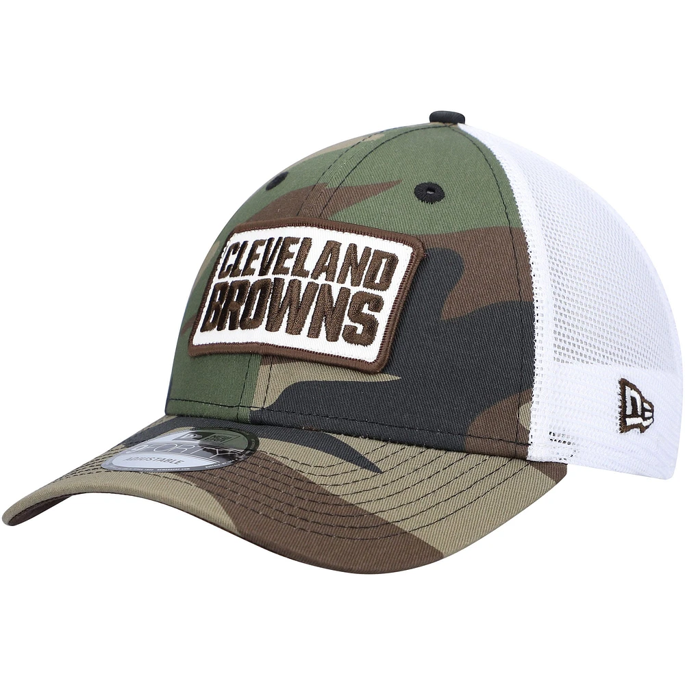 New Era Men's New Era Camo Cleveland Browns 9FORTY Trucker Snapback Hat