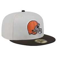 Casquette ajustée 59FIFTY Cleveland Browns Stoney New Era pour hommes