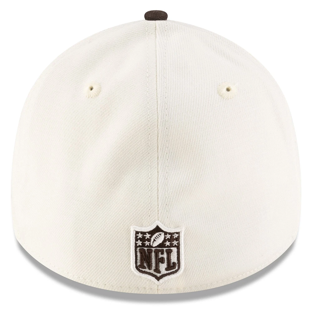 Men's New Era  Cream/Brown Cleveland Browns 2025 NFL Draft 39THIRTY Flex Hat