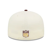 Men's New Era Cream/Maroon Cleveland Browns Gridiron Classics 1946 59FIFTY Fitted Hat