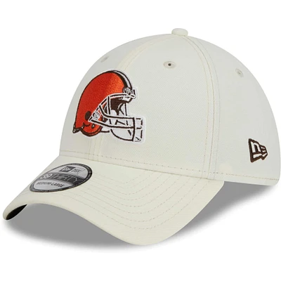 Men's New Era Cream Cleveland Browns Classic 39THIRTY Flex Hat