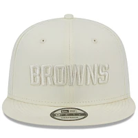 Casquette New Era Cream Cleveland Browns Color Pack 9FIFTY Snapback pour homme