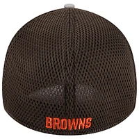 Casquette flexible 39THIRTY Pipe Cleveland Browns New Era pour hommes, gris/marron