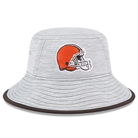 Chapeau bob Game des Cleveland Browns New Era gris pour homme