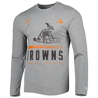 NWE BROWNS HTHR NFL 22 REDZONE LS DRI TEK CTN TEE TEEMENL-S