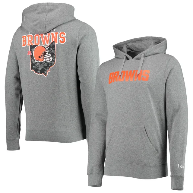 Men's Brown/Heathered Gray Cleveland Browns Big & Tall Team Logo