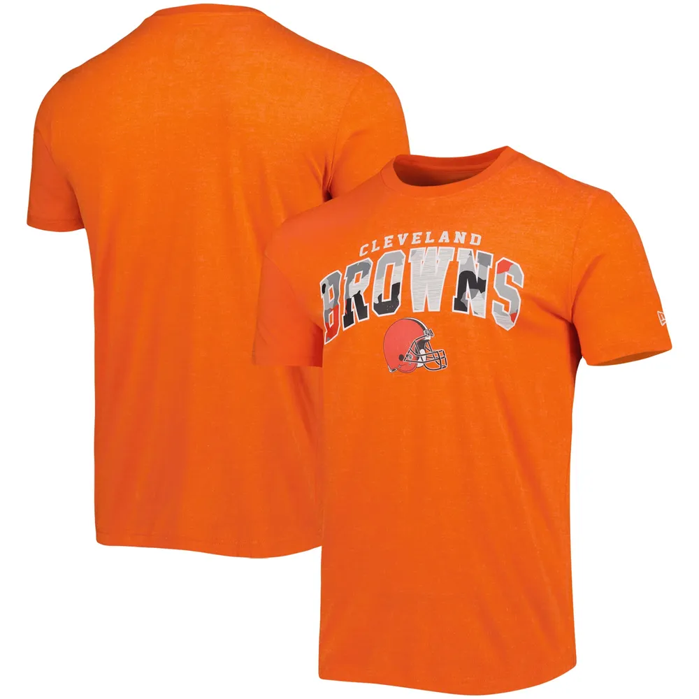 Women's New Era Orange Cleveland Browns Slub T-Shirt with Front