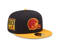 Men's New Era Navy/Gold Cleveland Browns 60th Anniversary 59FIFTY Fitted Hat