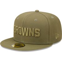 Men's New Era Olive Cleveland Browns Color Pack 59FIFTY Fitted Hat