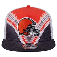 Casquette de golf à visière rabattable Cleveland Browns orange/noir New Era pour homme