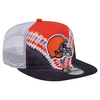 Casquette de golf à visière rabattable Cleveland Browns orange/noir New Era pour homme