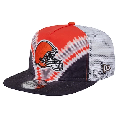 Casquette de golf à visière rabattable Cleveland Browns orange/noir New Era pour homme