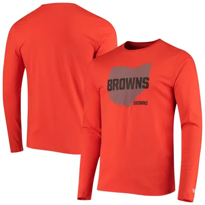 Cleveland Browns New Era State Long Sleeve T-Shirt - Orange