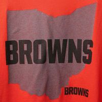 Men's New Era Orange Cleveland Browns State Long Sleeve T-Shirt