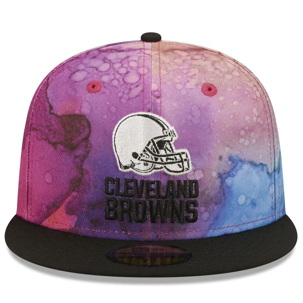 Men's New Era Black Cleveland Browns NFL Crucial Catch 59FIFTY Fitted Hat