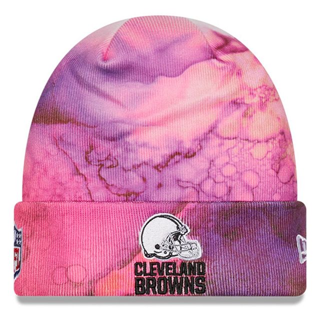 Casquette Crucial Catch des Cleveland Browns 2022 de la NFL New Era pour homme - rose - Tuque en tricot à revers