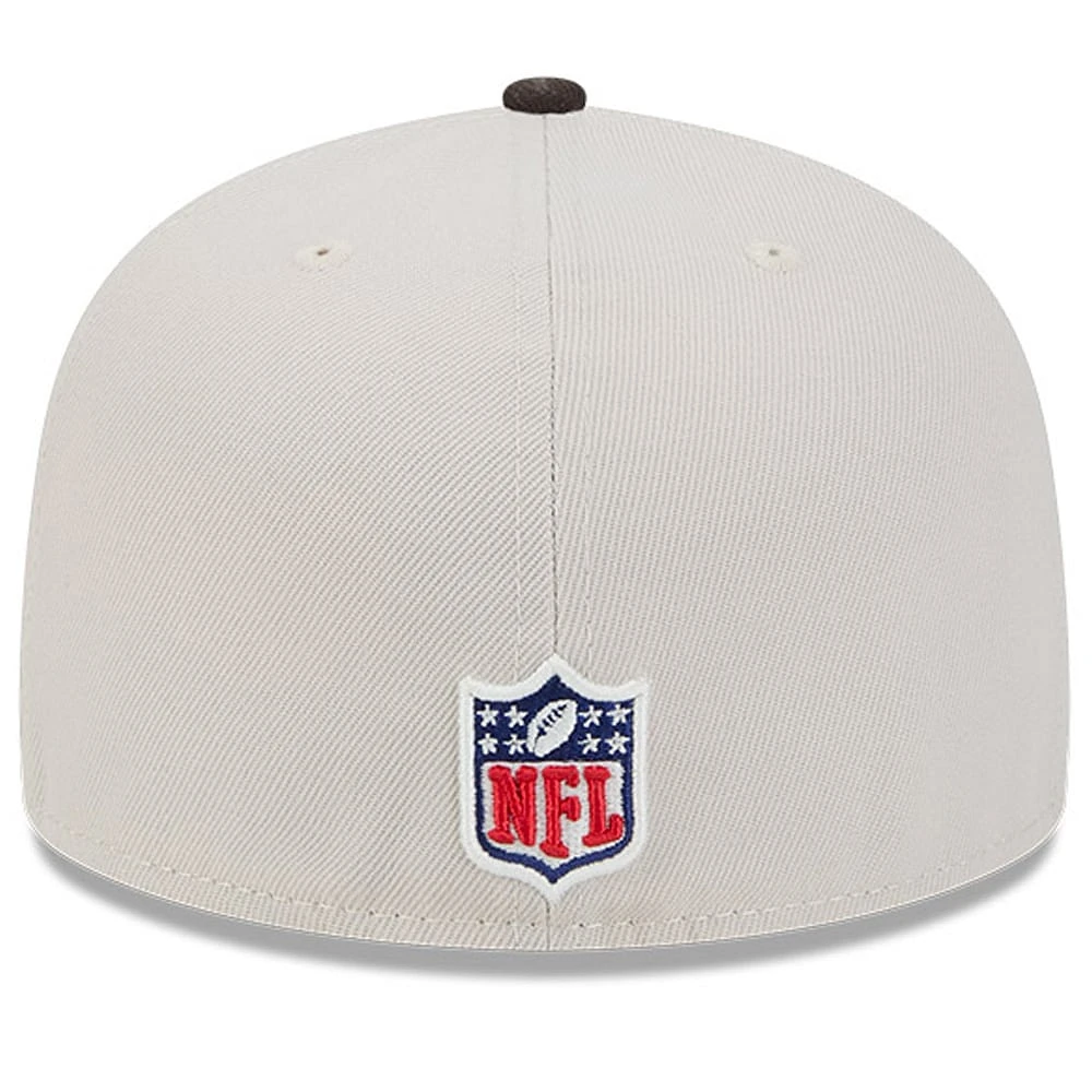 Casquette ajustée 59FIFTY historique Stone/Cleveland Browns 2024 Sideline New Era pour hommes