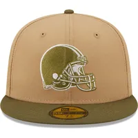 Casquette ajustée 60e anniversaire Saguaro 59FIFTY des Cleveland Browns New Era pour homme, beige/olive