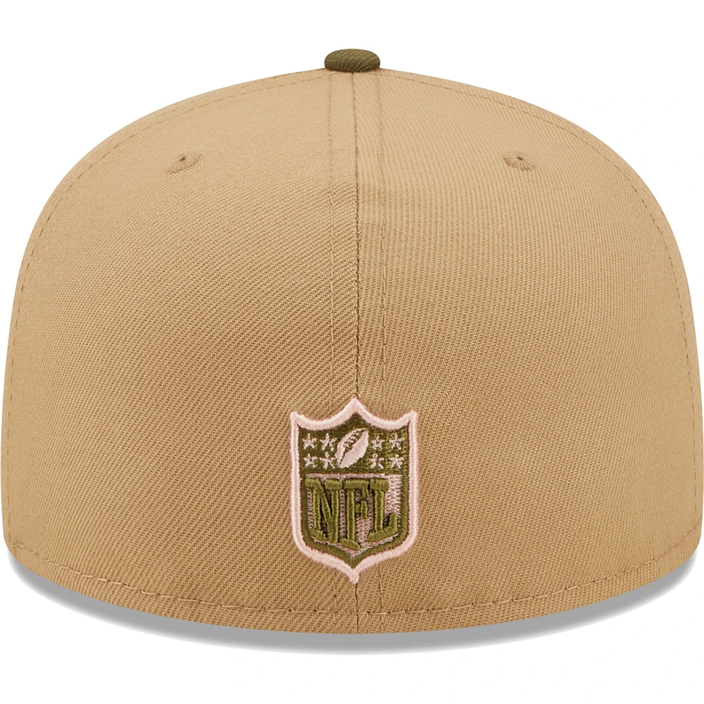 Men's New Era Tan/Olive Cleveland Browns 60th Anniversary Saguaro 59FIFTY Fitted Hat