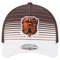 Men's New Era  White/Brown Cleveland Browns Adventure Gradient 9FORTY M-Crown A-Frame Adjustable Hat