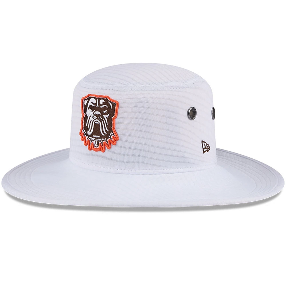 Men's New Era White Cleveland Browns 2024 NFL Training Camp Panama Bucket Hat