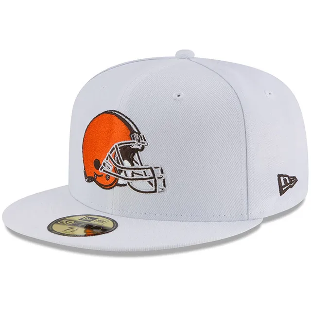 Men's New Era Graphite Cleveland Browns Throwback Logo Storm 59FIFTY Fitted  Hat