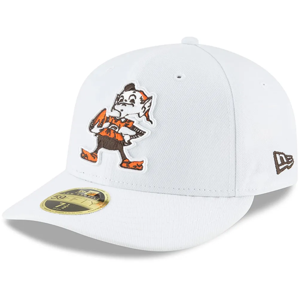 Men's New Era White Cleveland Browns Iced 39THIRTY Flex Hat