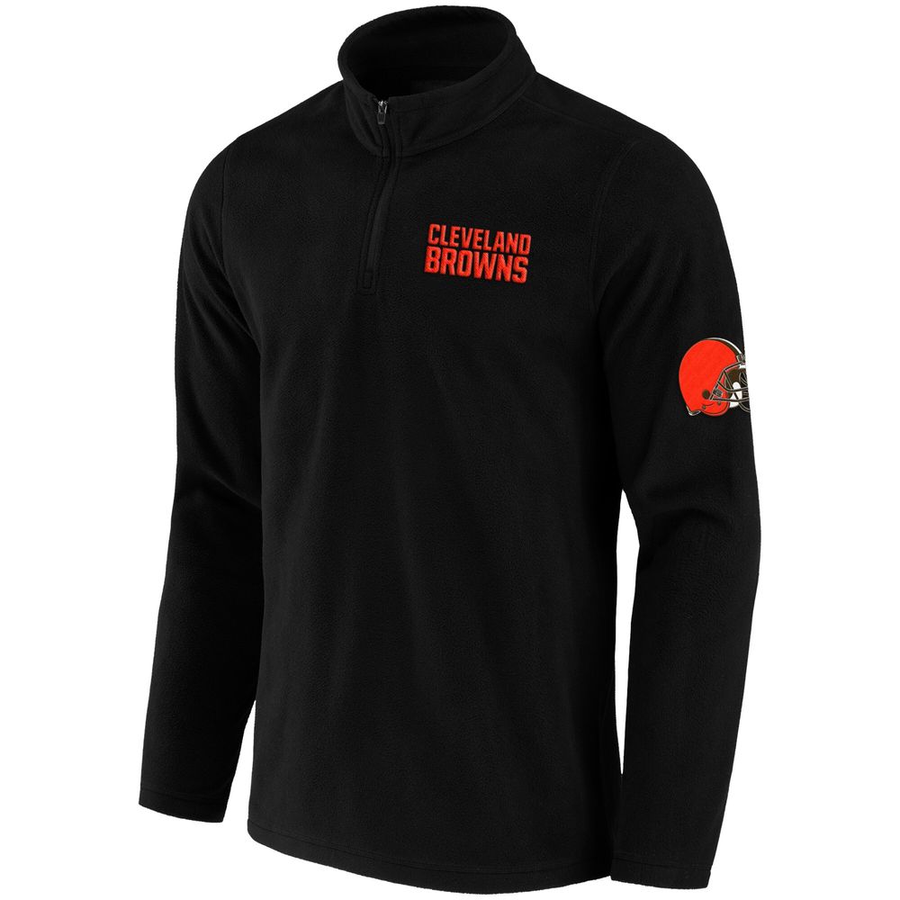 Men's NFL x Darius Rucker Collection by Fanatics Black Cleveland Browns Polar Fleece Quarter-Zip Jacket