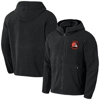 Men's NFL x Darius Rucker Collection by Fanatics  Black Cleveland Browns Sherpa Full-Zip Hoodie