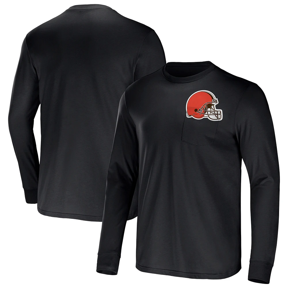 Collection NFL x Darius Rucker pour hommes par Fanatics Brown T-shirt à poche manches longues de l'équipe des Cleveland Browns