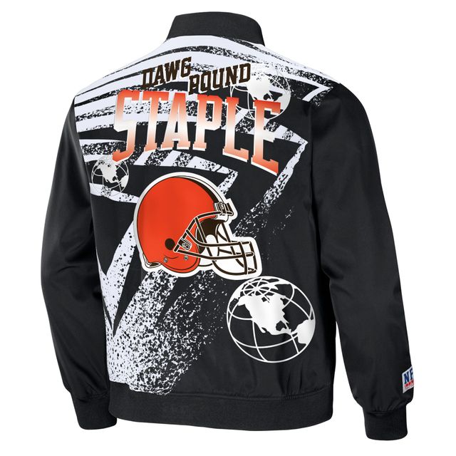 Veste réversible NFL x Staple noire pour hommes des Cleveland Browns