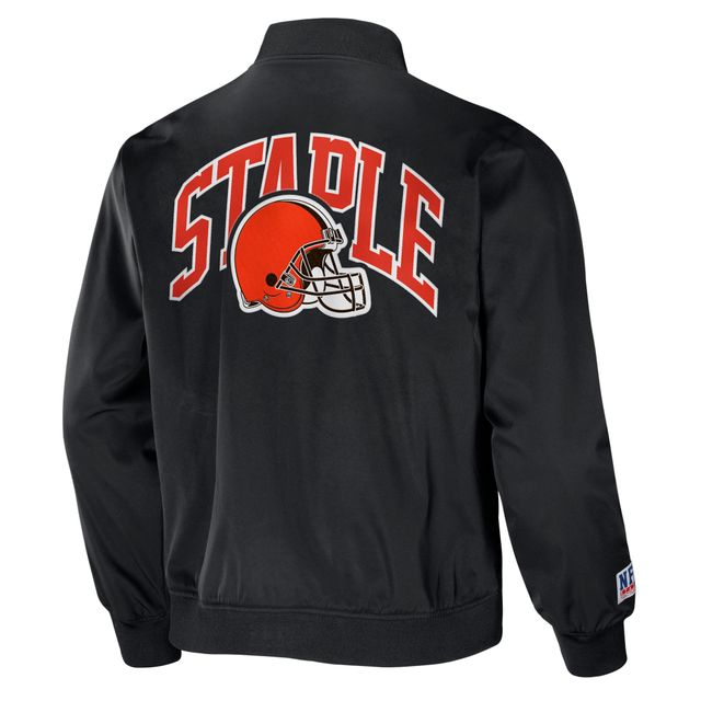 Veste réversible NFL x Staple noire pour hommes des Cleveland Browns