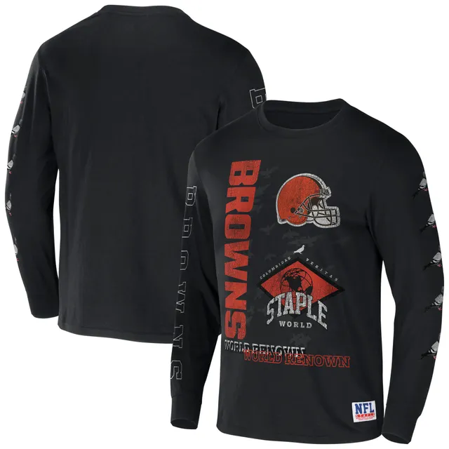 NFL, Tops, Nfl Team Apparel Cleveland Browns Long Sleeve T Shirt Size L  Brown