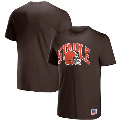 Cleveland Browns NFL x Staple Logo Lockup T-Shirt - Brown