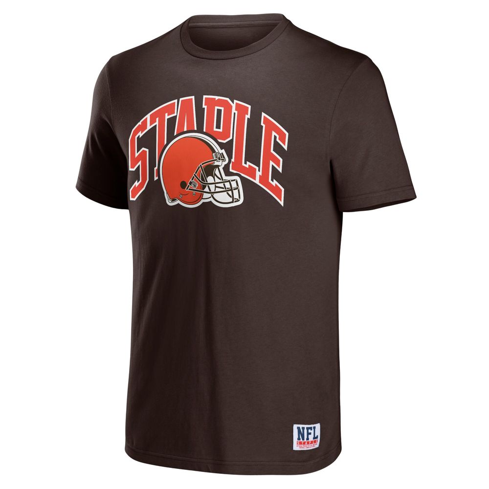 Men's NFL x Staple Brown Cleveland Browns Logo Lockup T-Shirt