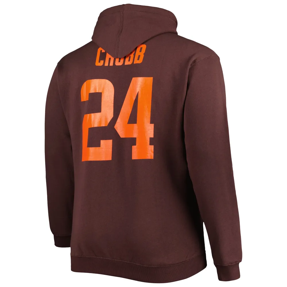 Fanatics Branded Men's Nick Chubb Brown Cleveland Browns Big & Tall Fleece  Name Number Pullover Hoodie