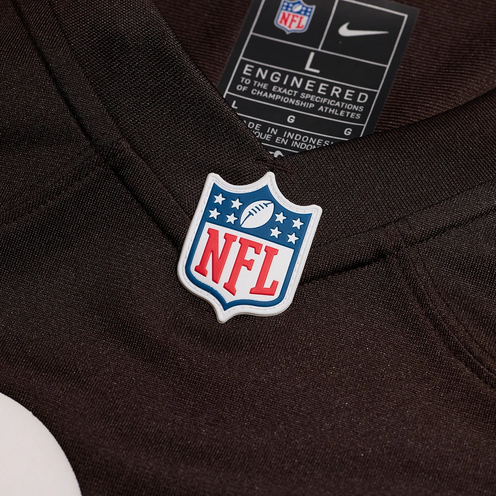 Maillot de match l'équipe Nike Alex Wright marron des Cleveland Browns pour hommes